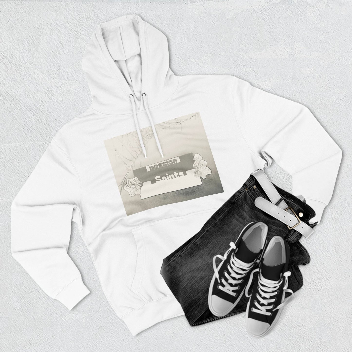 Passion saint Hoodie ( faded) Printify