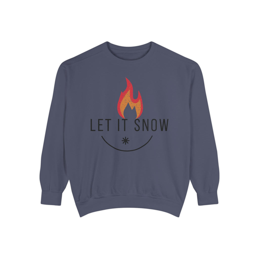 Let It Snow Unisex Garment-Dyed Sweatshirt
