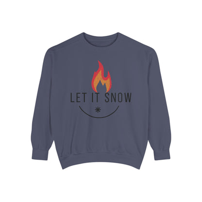 Let It Snow Unisex Garment-Dyed Sweatshirt