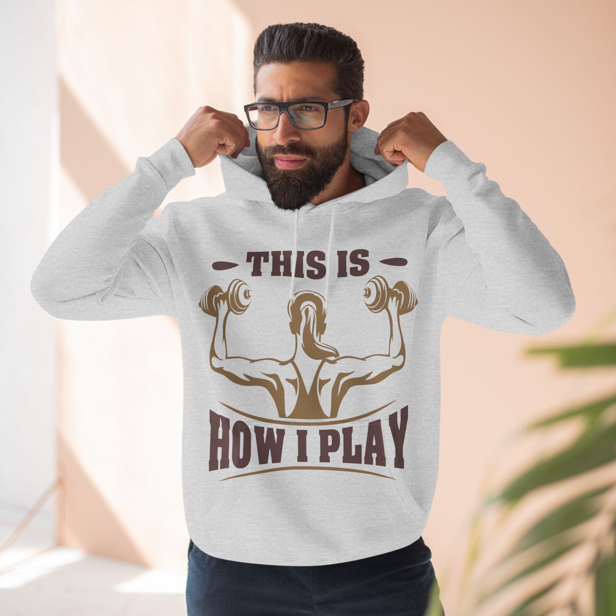 Rcnsons Unisex Three-Panel Fleece 'Play' Hoodie