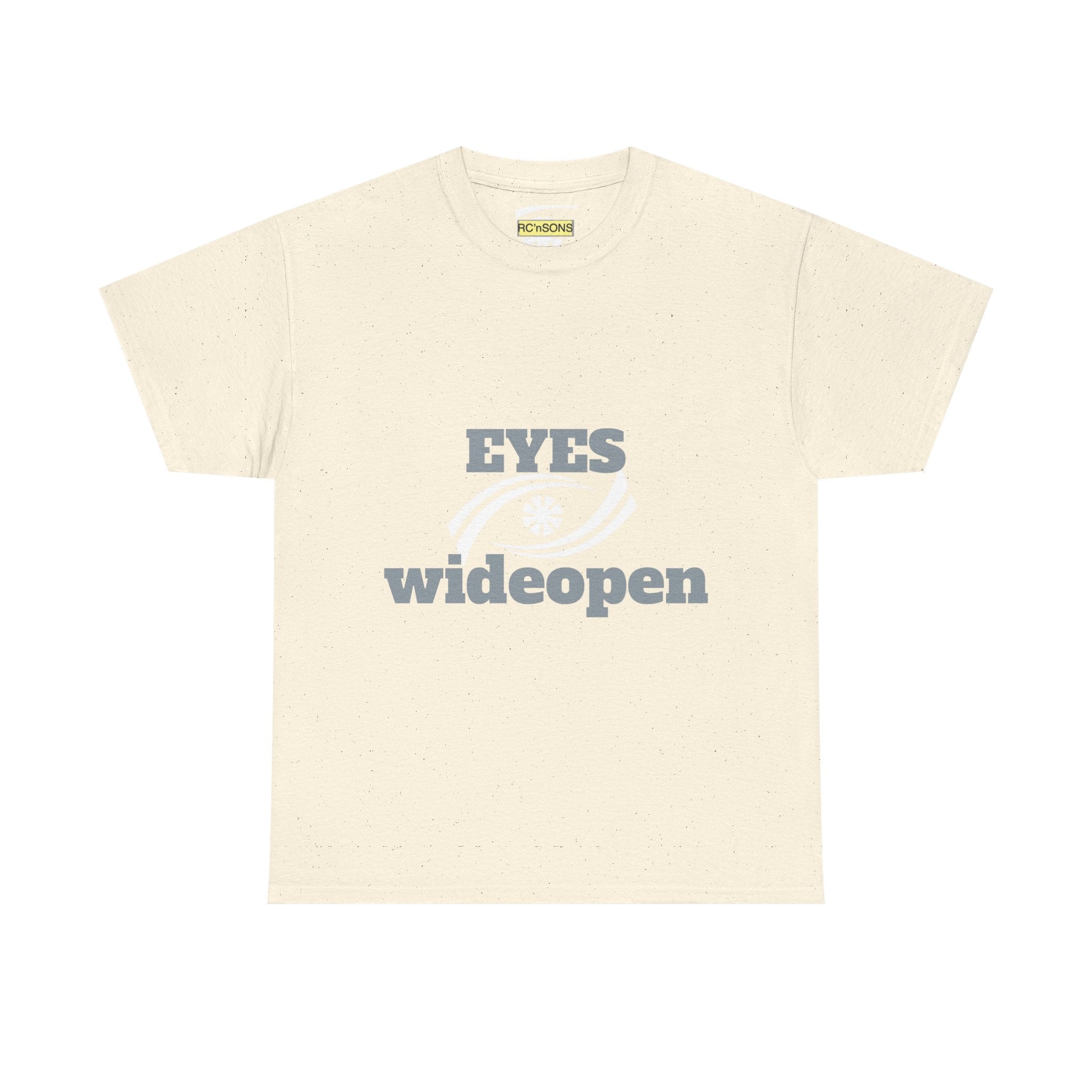 Eyes Wide Open Unisex Heavy Cotton Tee | Everyday Wear, Gift for Dreamers, Casual Shirt, Inspirational Apparel, Unisex T-Shirt Printify