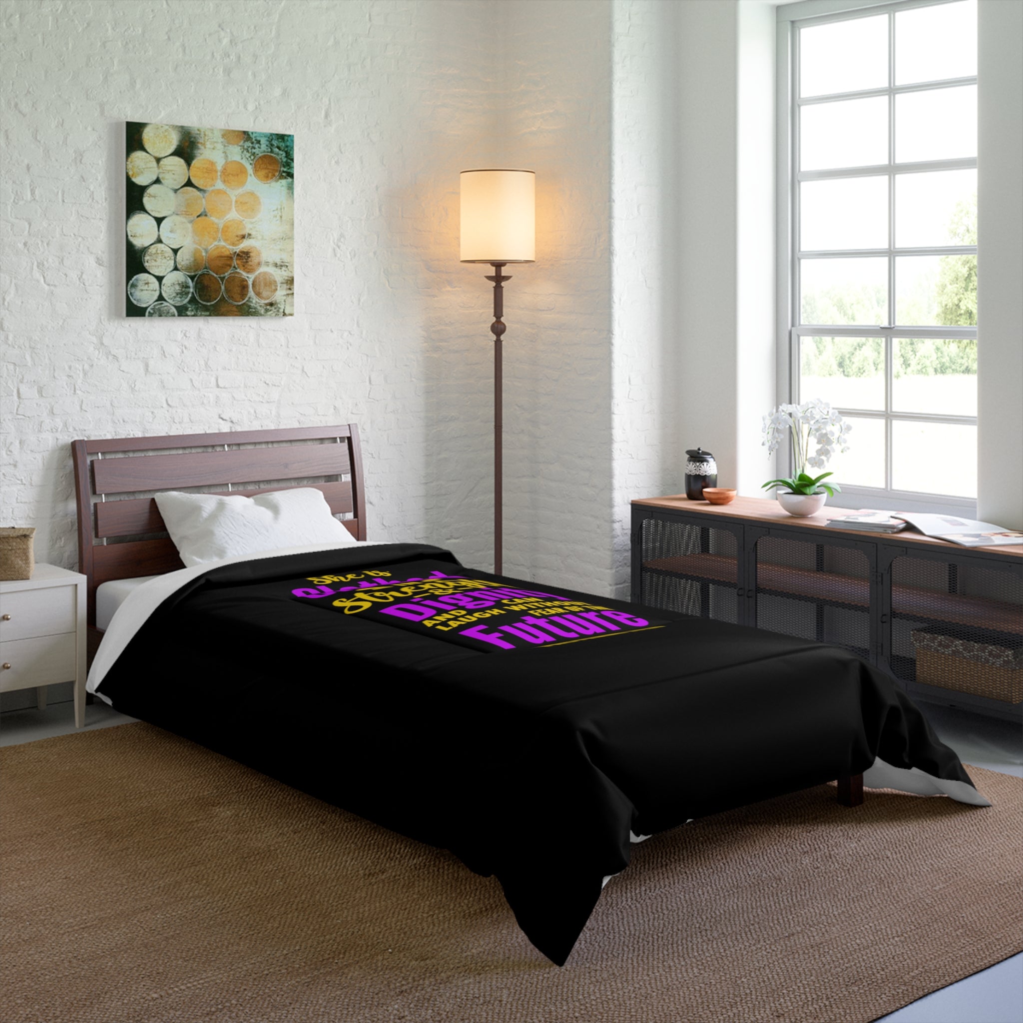 She Is Clothed In Strength Comforter