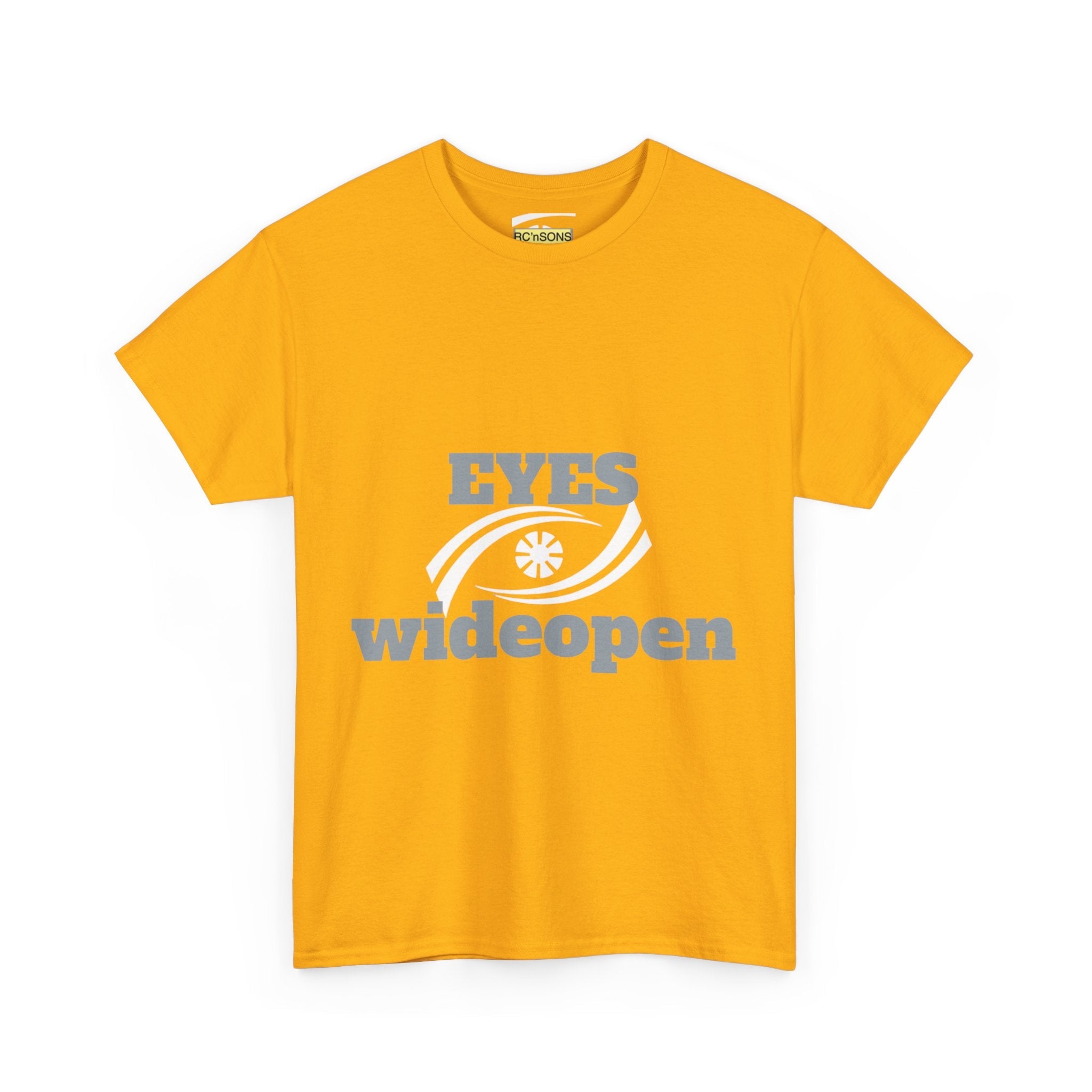 Eyes Wide Open Unisex Heavy Cotton Tee | Everyday Wear, Gift for Dreamers, Casual Shirt, Inspirational Apparel, Unisex T-Shirt Printify