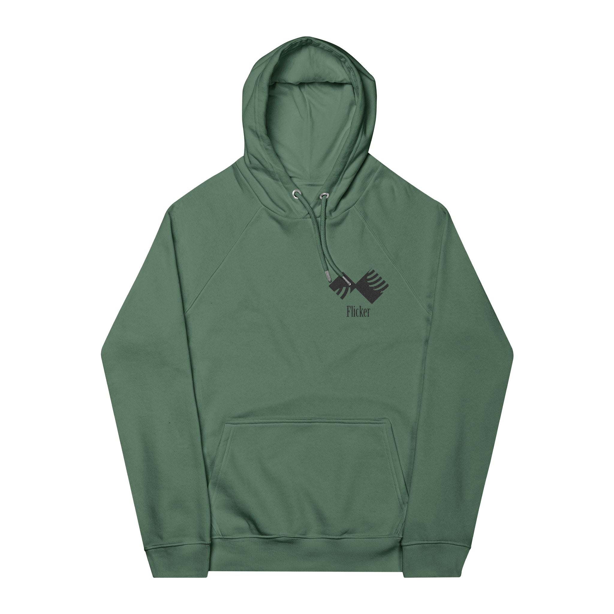 Eco-Friendly Unisex Hooded Sweatshirt with Embroidered "Flirker" Design