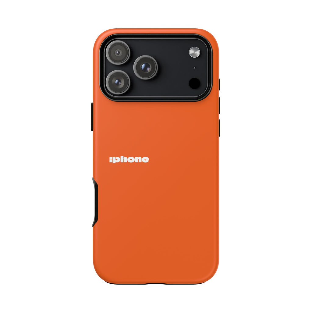 Vibrant Tough Phone Case, Durable Cover for Protection, Gift for Tech Lovers, Holiday Accessory, Orange Sleek Design