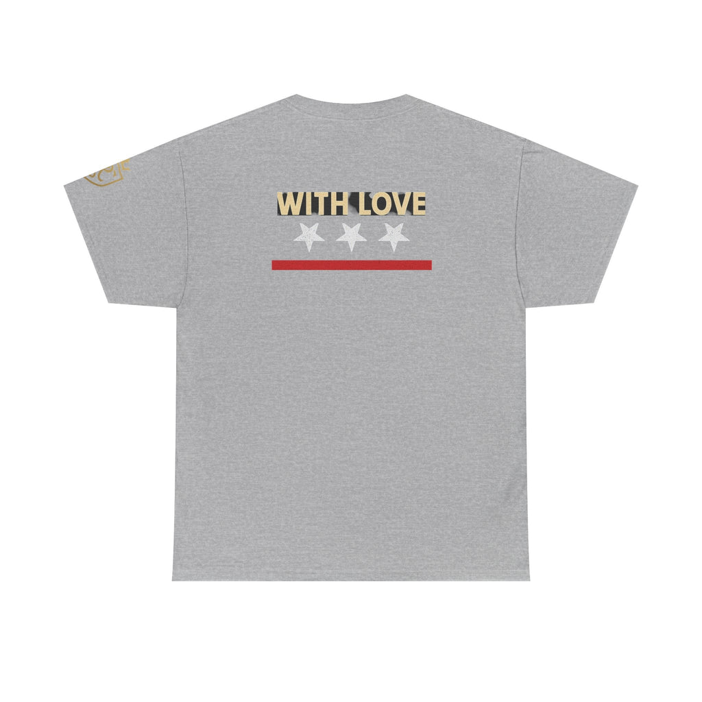 Stylish Unisex Heavy Cotton Tee - 'With Love' Statement Shirt, Casual Wear, Gift for Her, Gift for Him, Everyday Comfort Printify