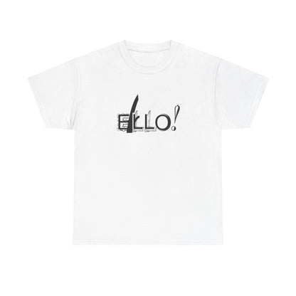Funny Unisex Heavy Cotton Tee - "ELLO!" Graphic Shirt for Casual Days