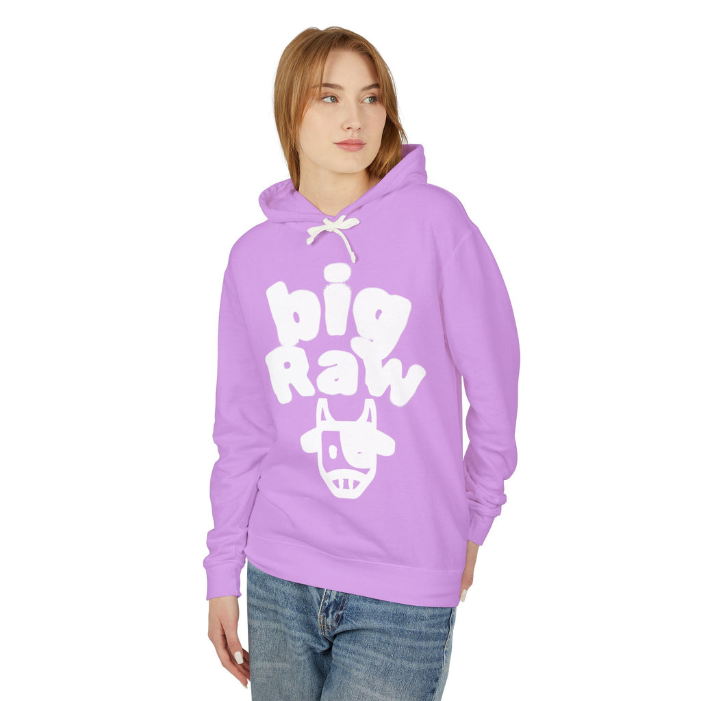 Big Raw Unisex Lightweight Hooded Sweatshirt - Cozy Casual Wear, Perfect for Everyday Use, Gift for Friends, Trendy Hoodie Printify