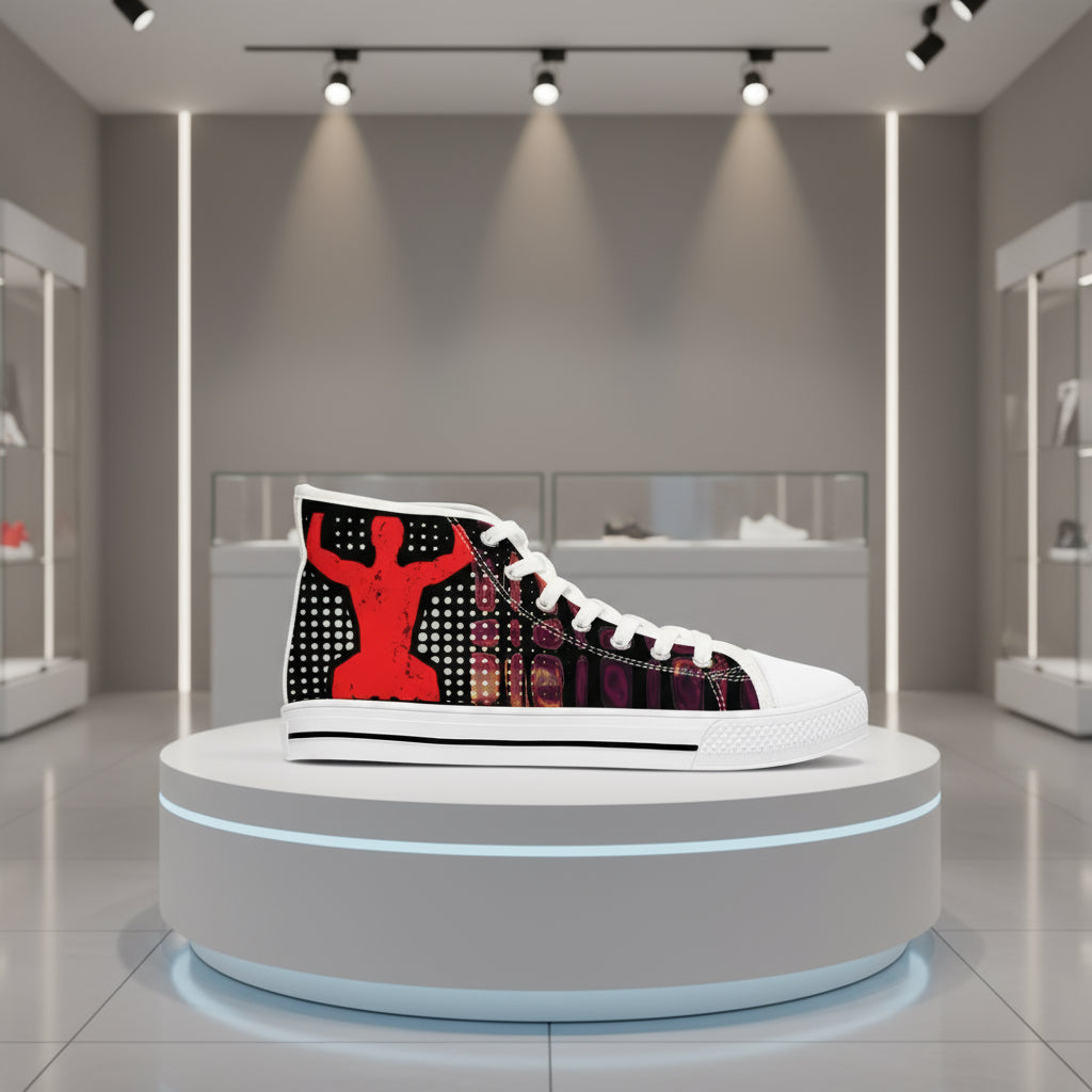 High Top Sneakers - Off To Gym Design Printify