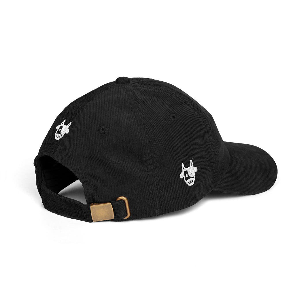 Corduroy Cap with Embroidered Design, Trendy Accessories for Fashion Lovers, Unique Gift for Holidays, Casual Daily Wear Printify