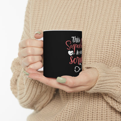 This Superhero Wears Scrubs Mug