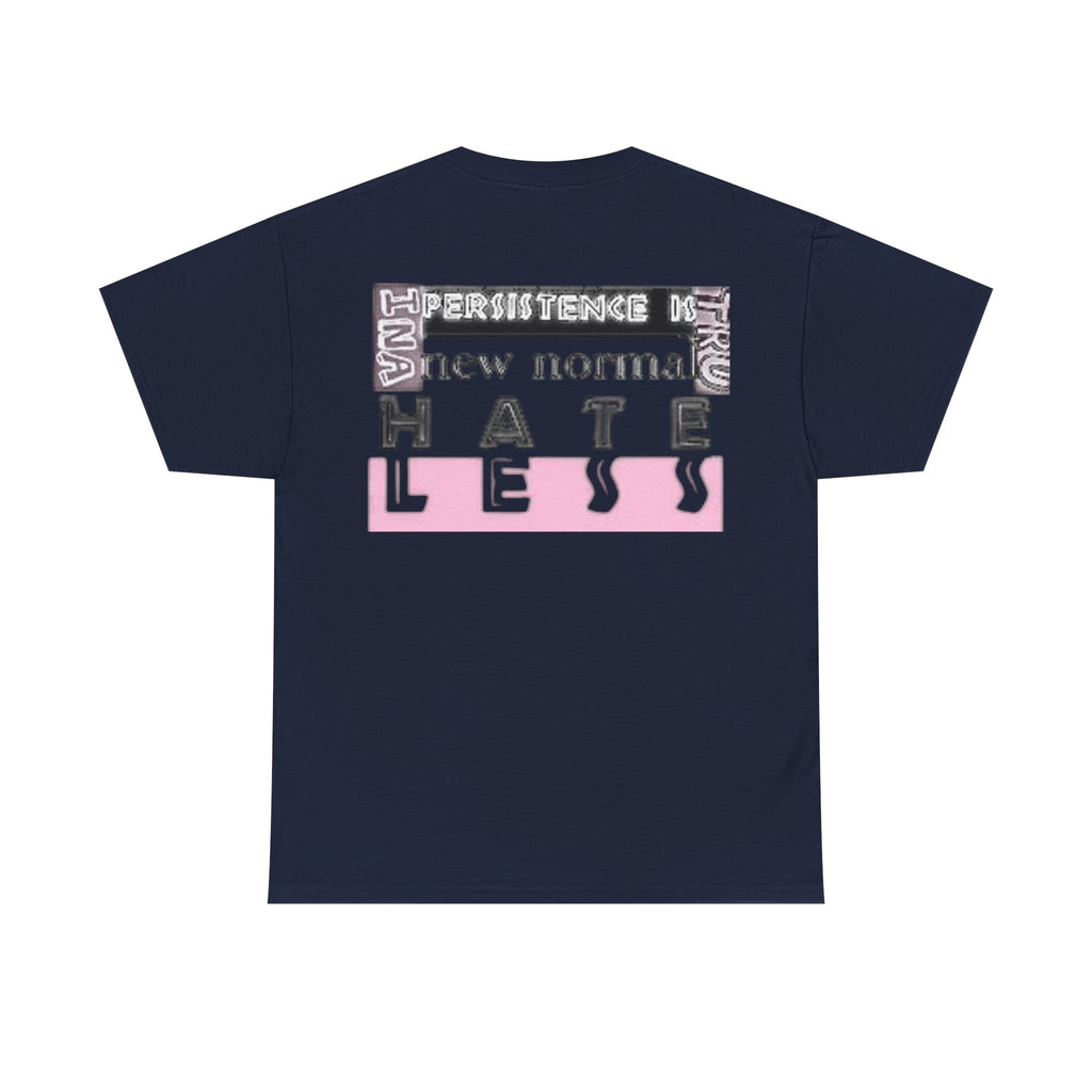 Unisex Heavy Cotton Tee - "HATE LESS" Graphic T-Shirt for Positive Change