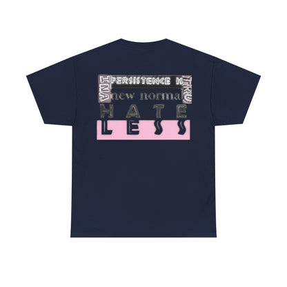 Unisex Heavy Cotton Tee - "HATE LESS" Graphic T-Shirt for Positive Change