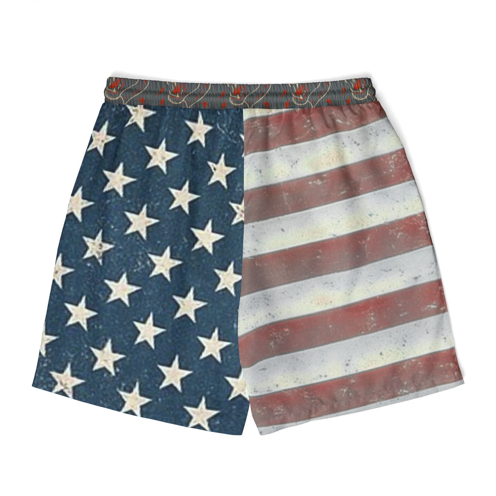 Patriotic Swim Shorts - Unisex American Flag Style, Perfect for Summer Beach Days, Barbecues, 4th of July Celebrations, Pool Parties Printify