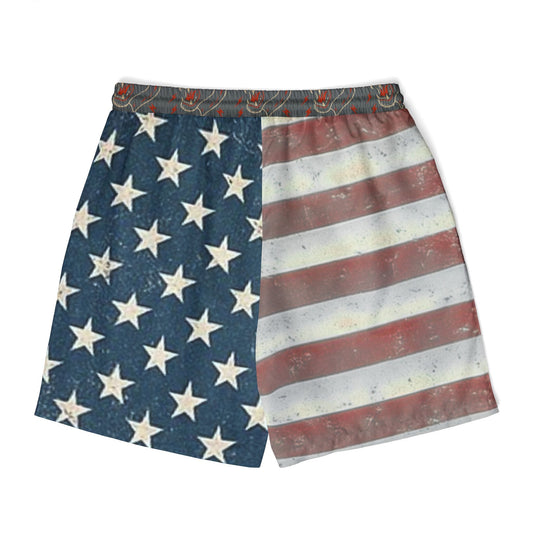 Patriotic Swim Shorts - Unisex American Flag Style, Perfect for Summer Beach Days, Barbecues, 4th of July Celebrations, Pool Parties Printify