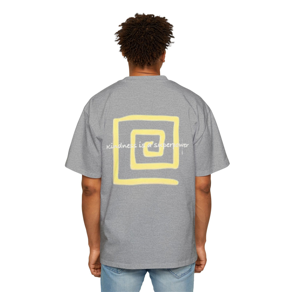 Oversized Tee - Kindness is a Super Power Graphic Design Shirt for Men Printify