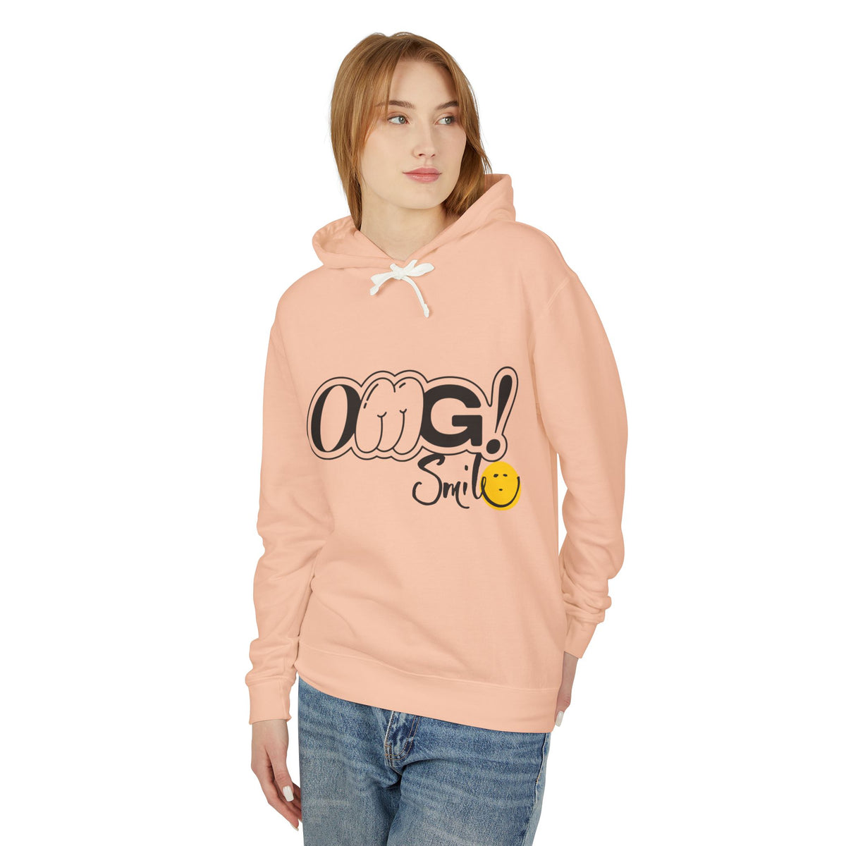 OMG!Smile Lightweight Hooded Sweatshirt
