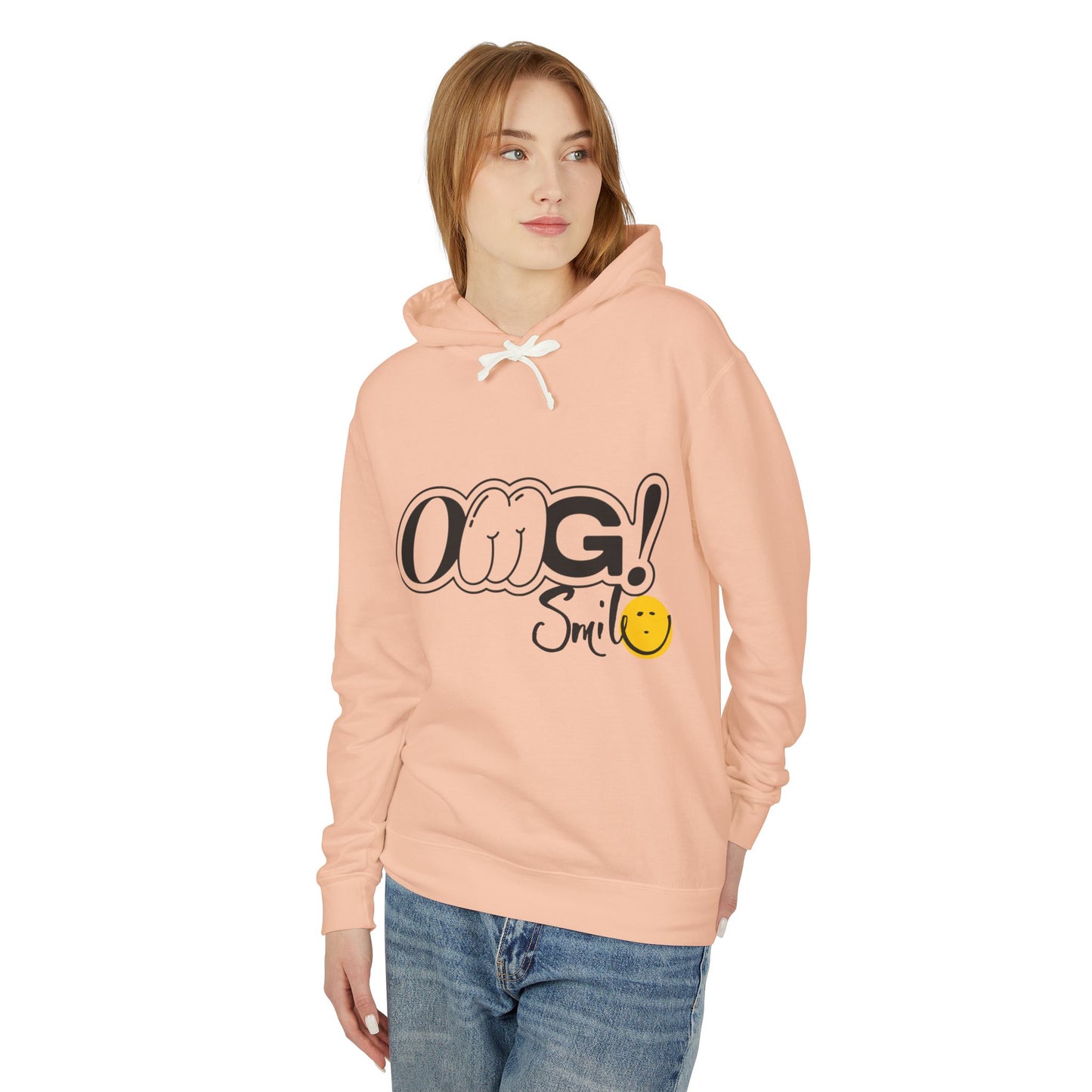 OMG!Smile Lightweight Hooded Sweatshirt