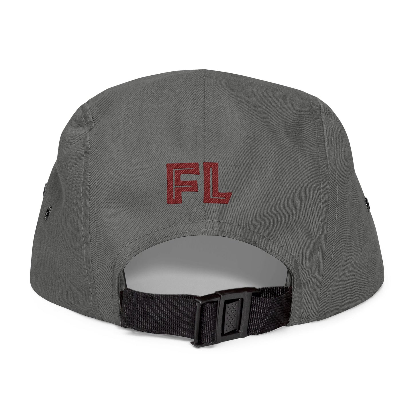 Stylish 5 Panel Cap with FL Embroidery, Casual Hat for Outdoor Adventures, Trendy Gift for Fashion Lovers, Summer Accessory, Unisex Headwear