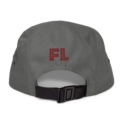 Stylish 5 Panel Cap with FL Embroidery, Casual Hat for Outdoor Adventures, Trendy Gift for Fashion Lovers, Summer Accessory, Unisex Headwear