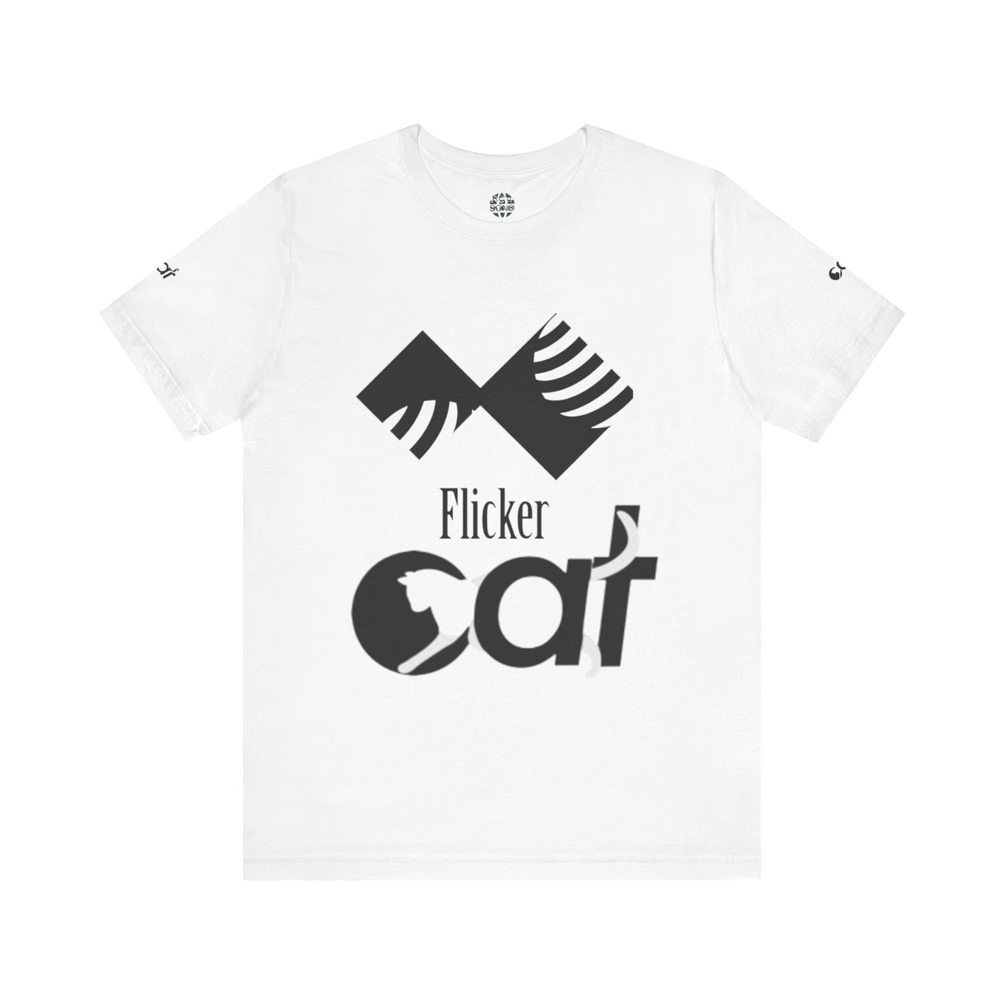 Flicker Cat Graphic Tee - Unisex Jersey Short Sleeve T-Shirt for Cat Lovers