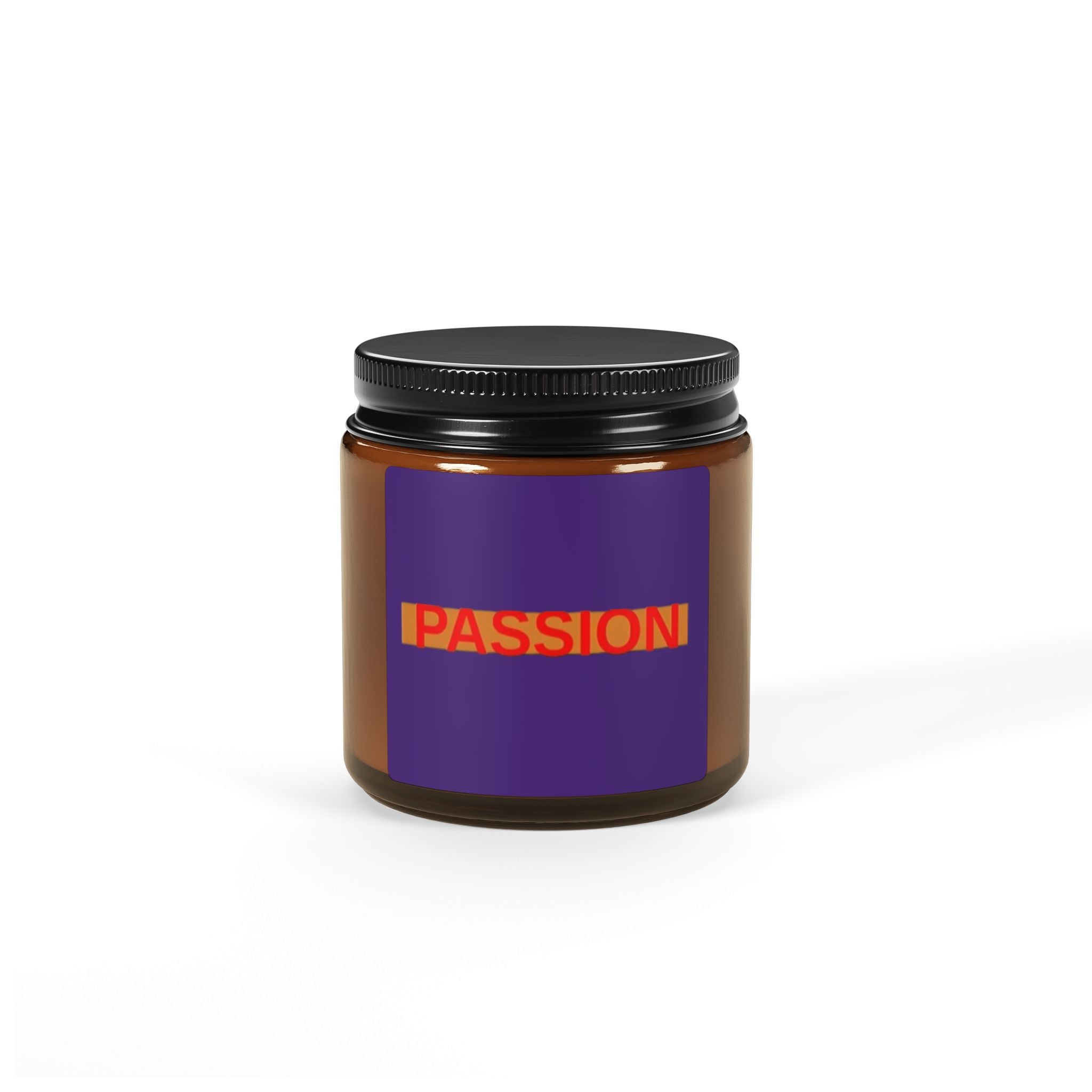 Passion Scented Soy Candle (Multi-Size, Amber Jar) Home