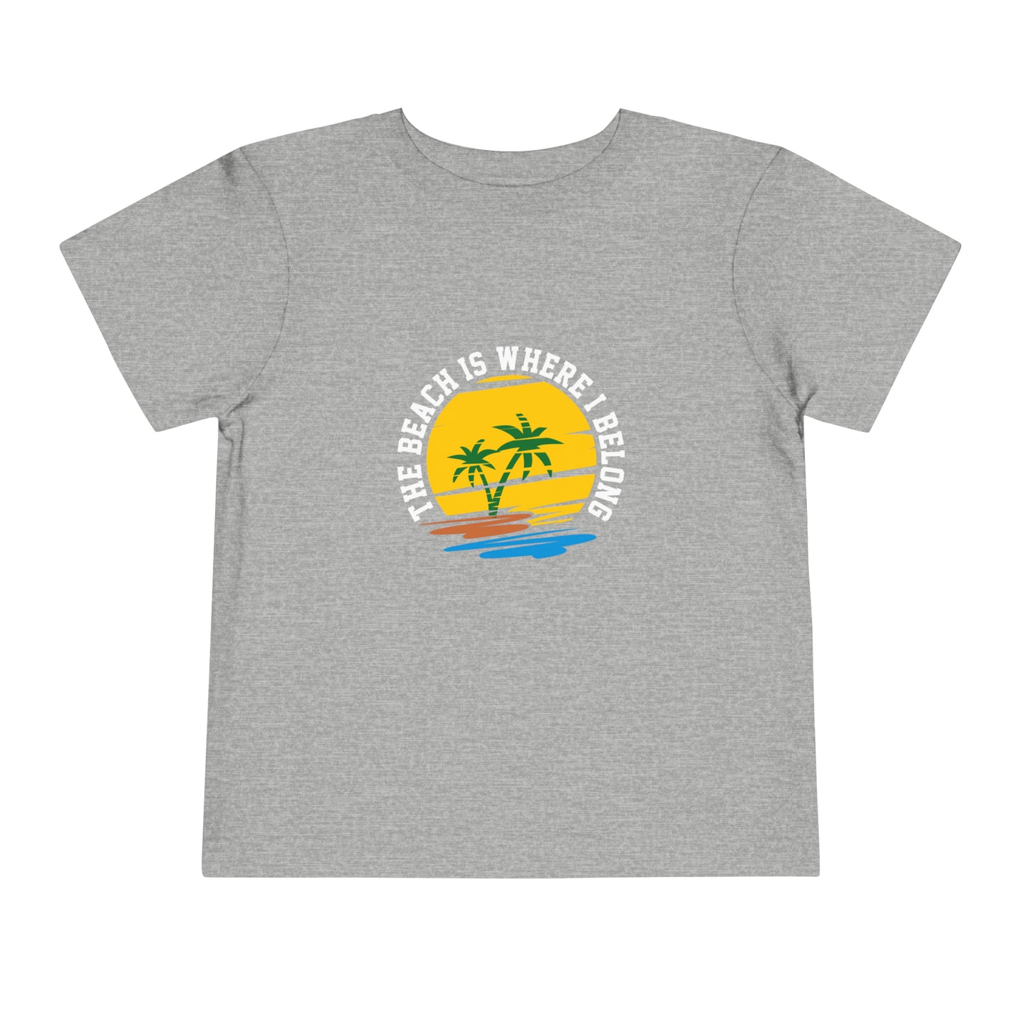 La plage est là où j’appartiens T-shirt pour tout-petits 