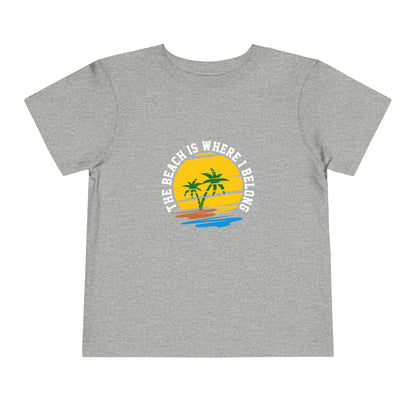 La plage est là où j’appartiens T-shirt pour tout-petits 