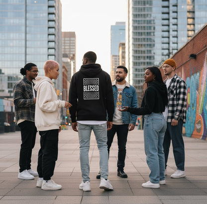 Blessed Fleece Hoodie — Three-Panel Cozy Pullover