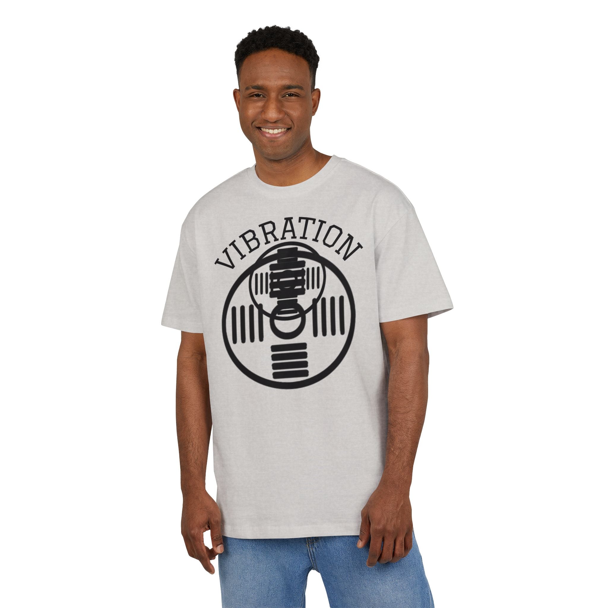 Unisex Vibration Oversized Tee | Comfortable Streetwear, Gym Apparel, Gift for Fitness Lovers, Casual Daily Wear, Graphic Tee
