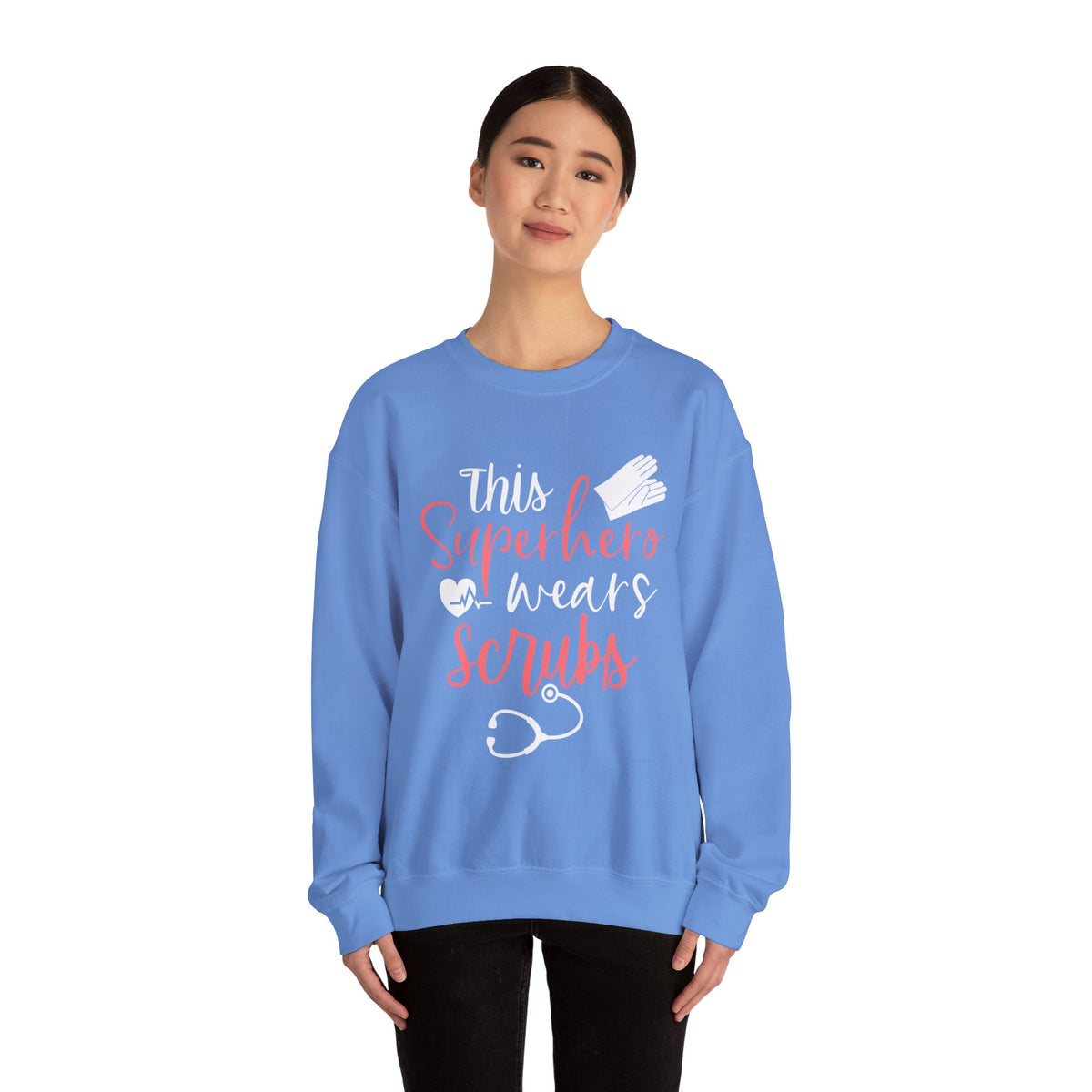 son super-héros porte des gommages Sweat-shirt unisexe 