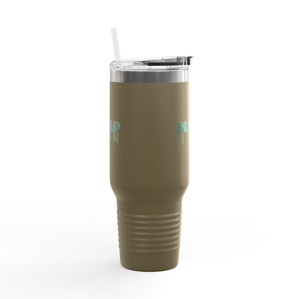Inspirational Insulated Travel Mug - 40oz with Pushup Icon Design