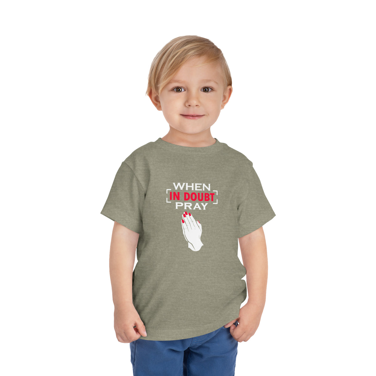 When In Doubt Pray Toddler Tee
