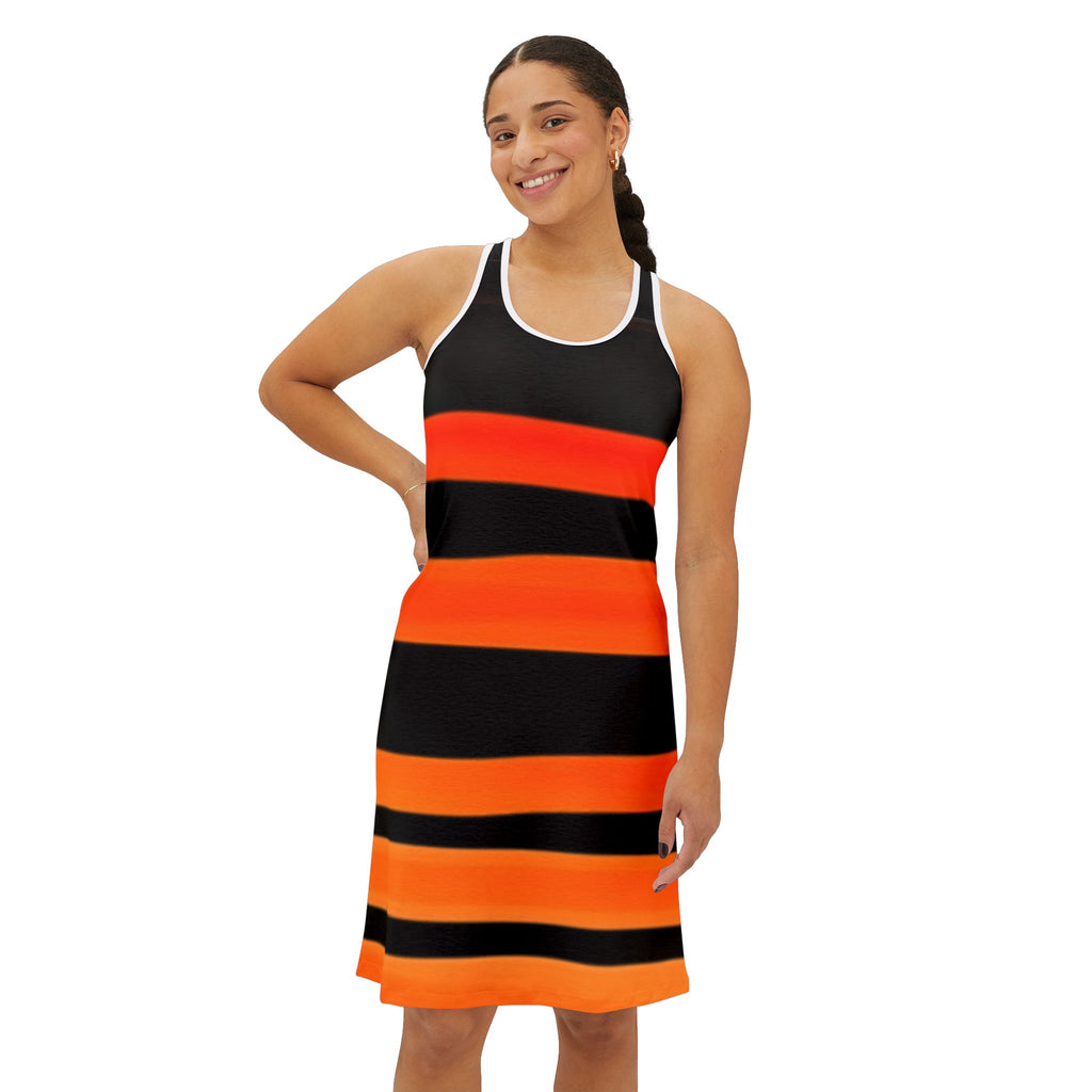 Vibrant Striped Women's Racerback Dress - Perfect for Summer and Festivals