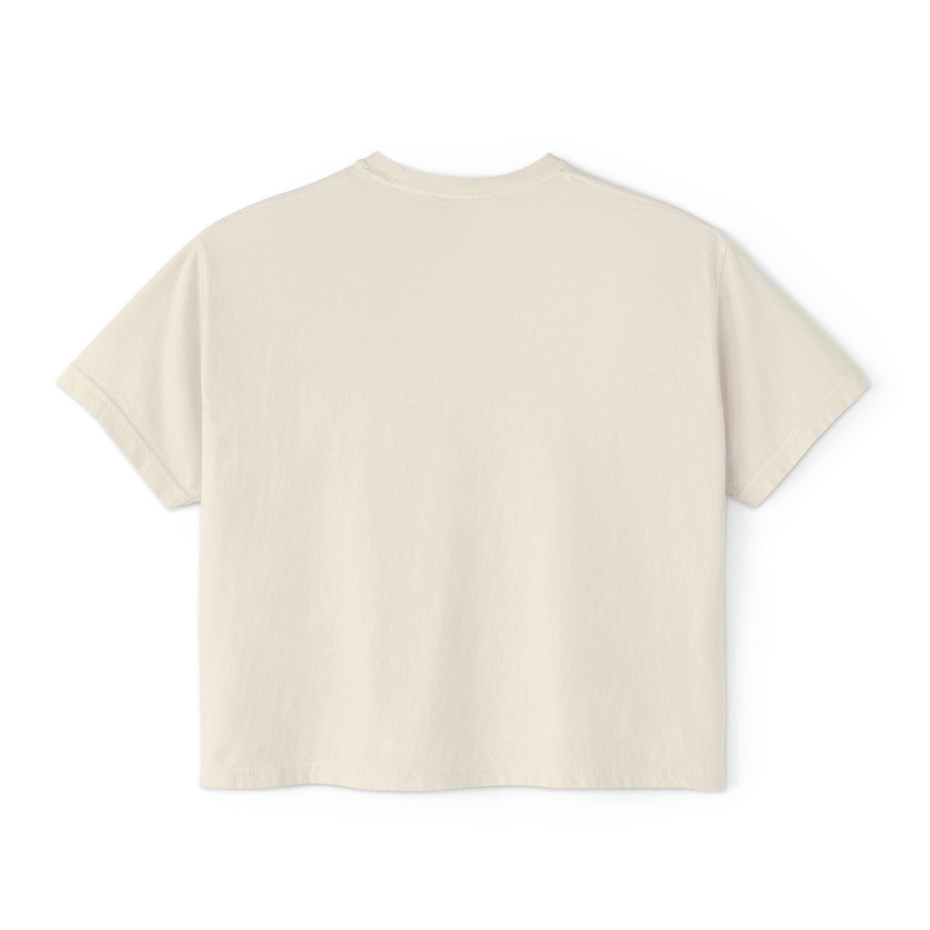 Women's Boxy Tee - 'EYES wideopen' | Casual Tee, Gift for Her, Relaxed Fit Top, Everyday Wear, Trendy Apparel Printify
