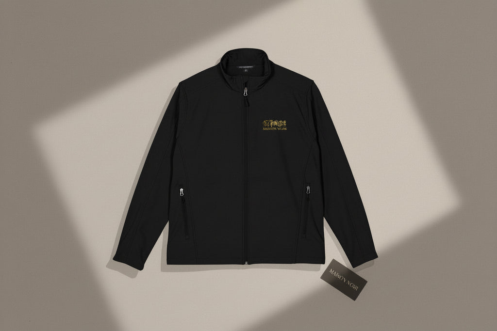 Embroidered Gold Floral Soft Shell Jacket