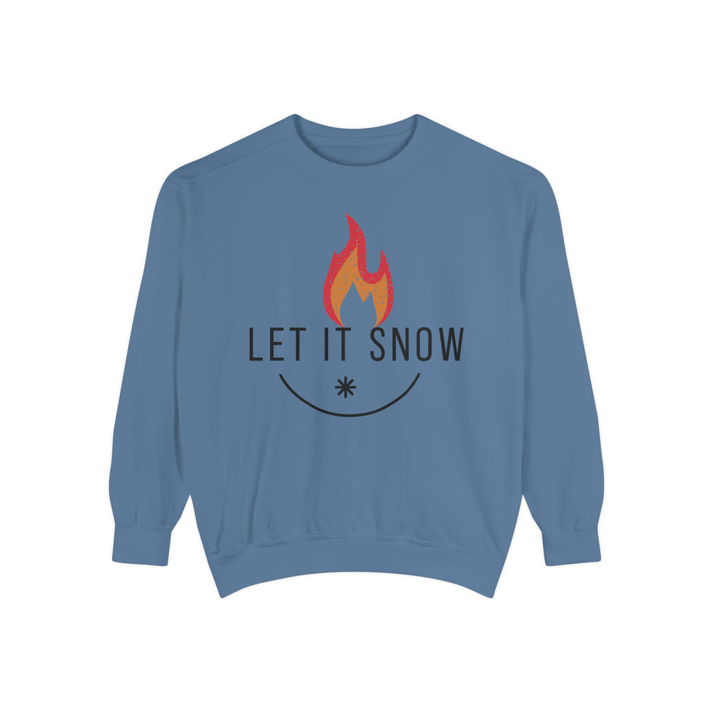 Let It Snow Unisex Garment-Dyed Sweatshirt