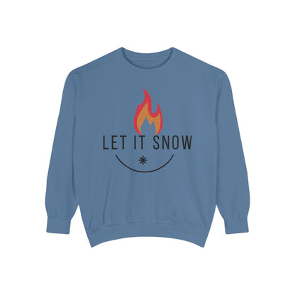 Let It Snow Unisex Garment-Dyed Sweatshirt