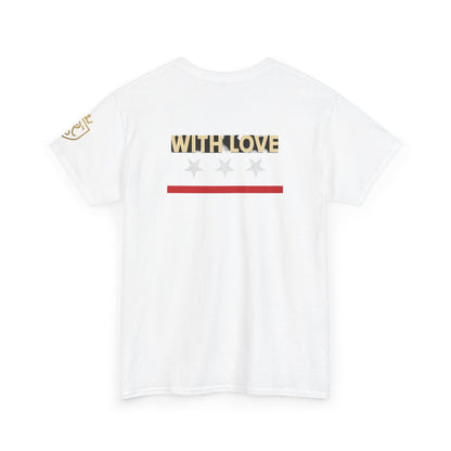 Stylish Unisex Heavy Cotton Tee - 'With Love' Statement Shirt, Casual Wear, Gift for Her, Gift for Him, Everyday Comfort Printify