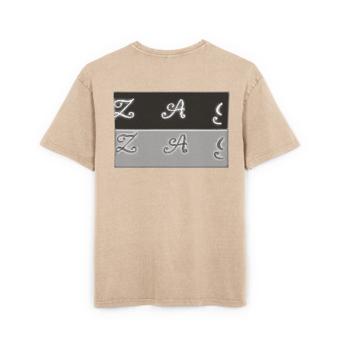 Oversize Tee - Zagzag Acid Washed Design