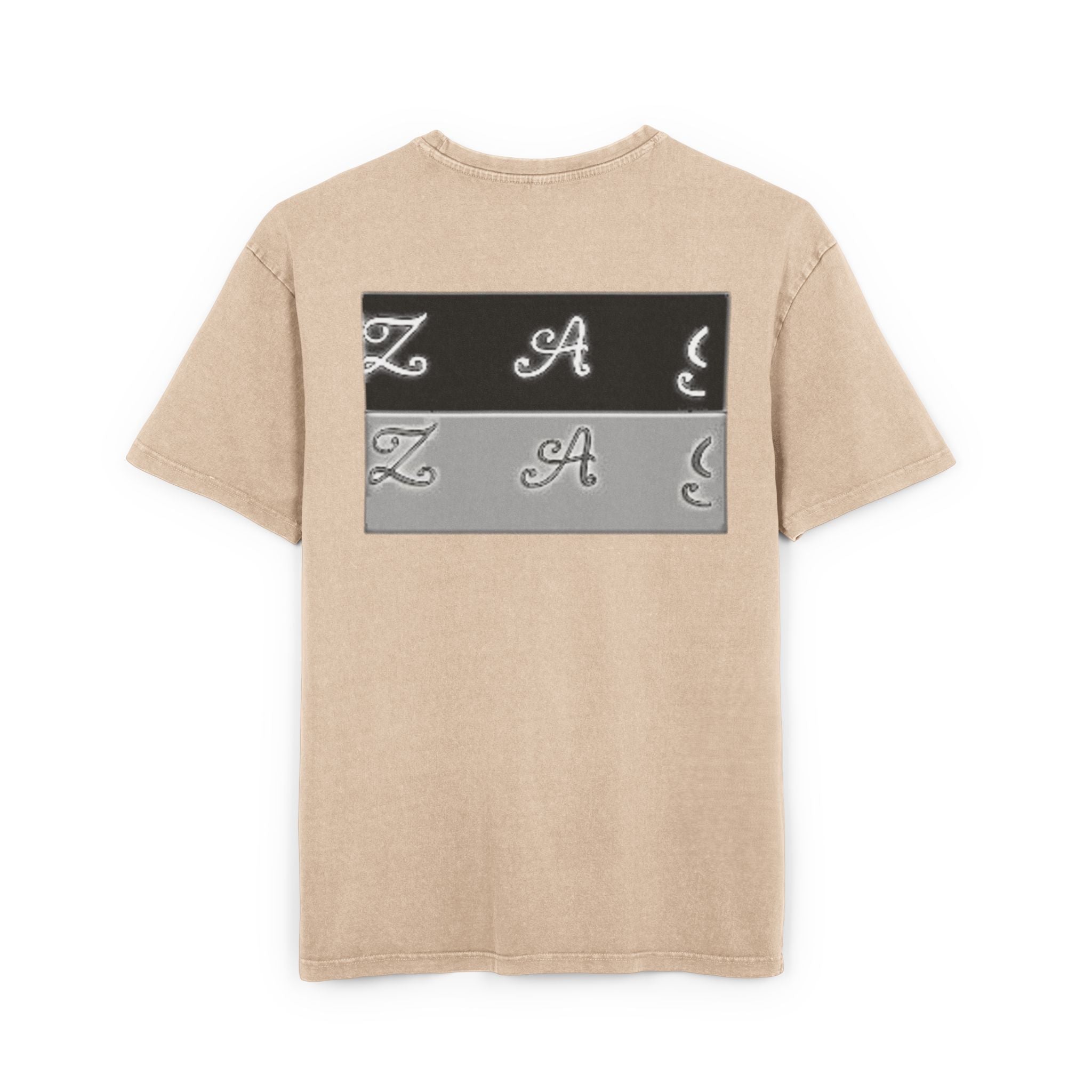 Oversize Tee - Zagzag Acid Washed Design