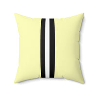 Square Pillow - Modern Striped Yellow for Cozy Living Spaces