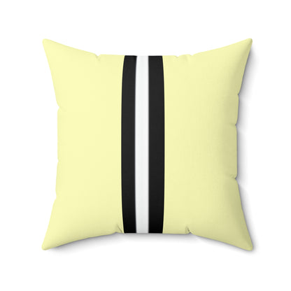 Square Pillow - Modern Striped Yellow for Cozy Living Spaces
