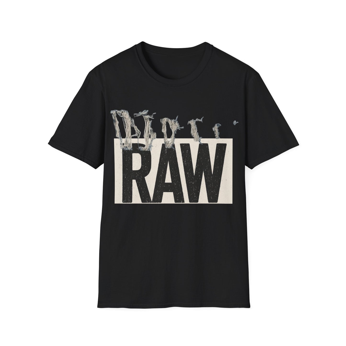 RAW Unisex Softstyle T-Shirt - Casual Graphic Tee for Everyday Wear, Perfect for Gift Giving, Streetwear, Summer Outfits Printify