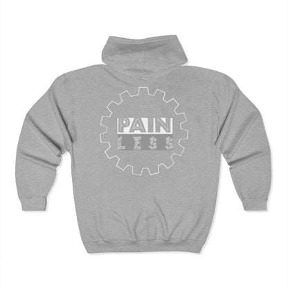 Pain Less Unisex Zip Hoodie – Motivational Gear for Comfort and Resilience