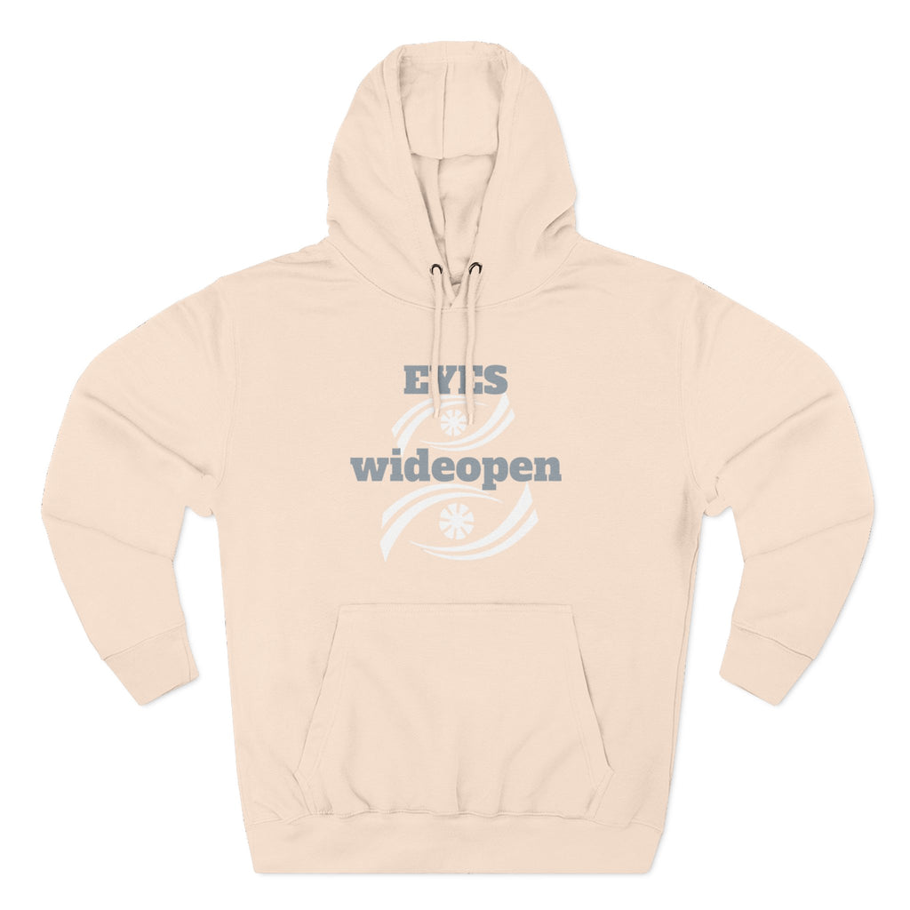 Fleece Hoodie, Cozy Warmth, Casual Style, Perfect for All Seasons, Gift for Friends, EYES wideopen Design