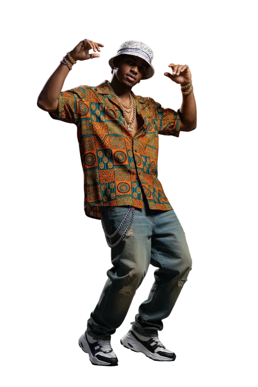 African Print Hawaiian Shirt — Bold Button-Down