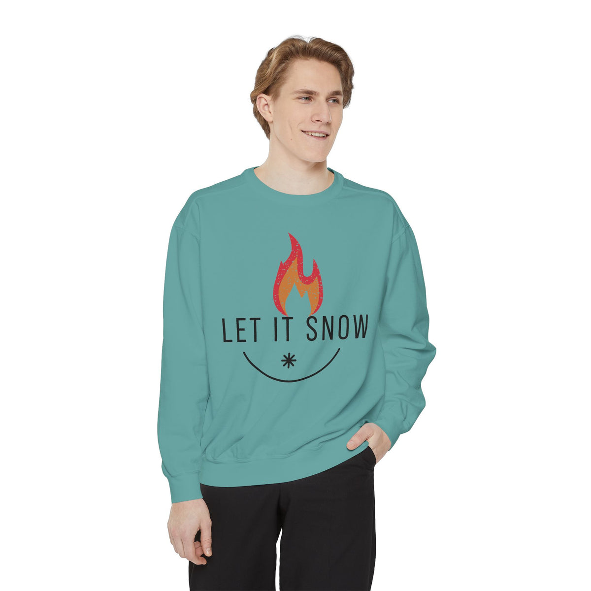 Let It Snow Unisex Garment-Dyed Sweatshirt