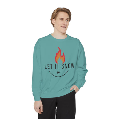 Let It Snow Unisex Garment-Dyed Sweatshirt