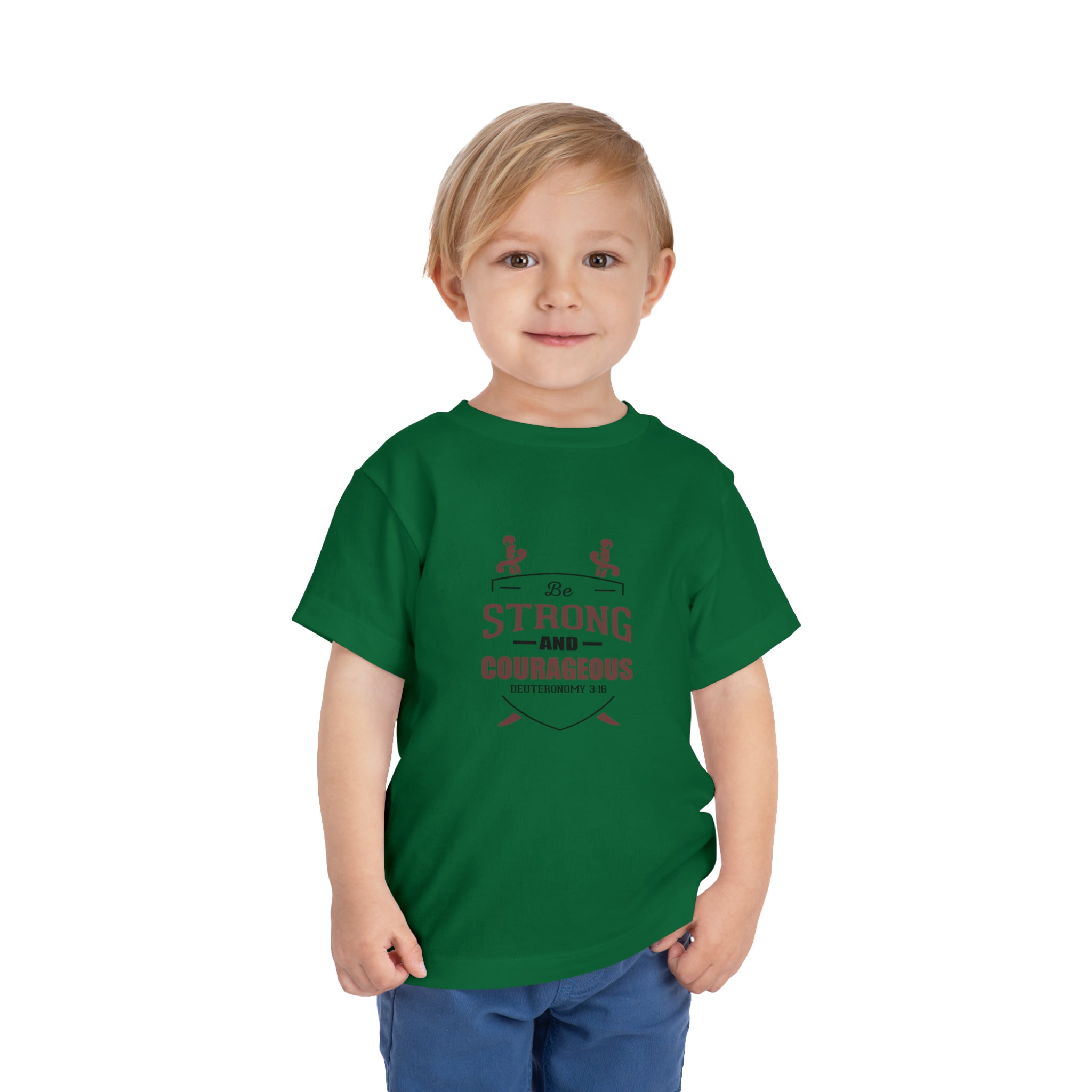 Soyez fort et courageux Tee-shirt pour tout-petits 